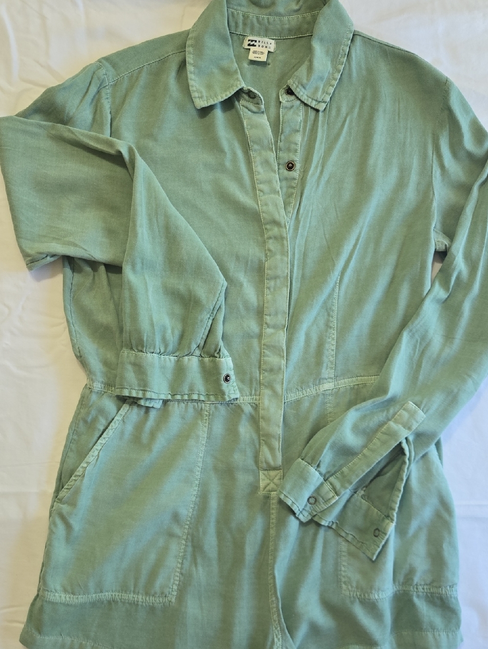 Billabong Mint Green Utility Jumpsuit